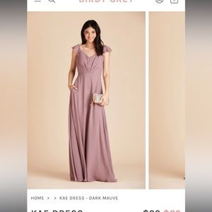 KAE DRESS - CHIFFON DARK MAUVE size S